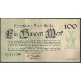 Alemania - Gotha 100 Mark 5 Oct 1922