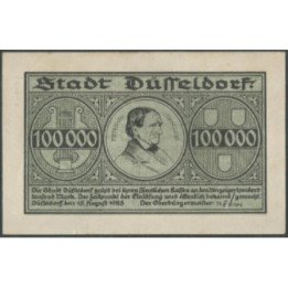 Alemania - Dusseldorf 100.000 Mark 15 Ago 1923