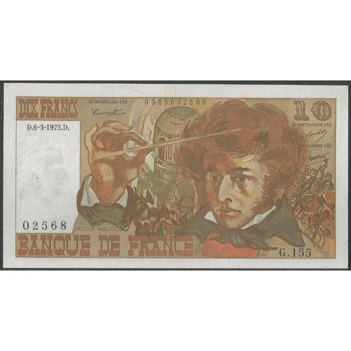 Francia 10 Francs 6 Mar 1975 P150b