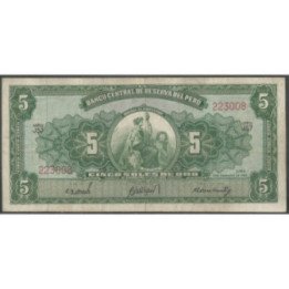 Peru 5 Soles 9 Feb 1962 P83a