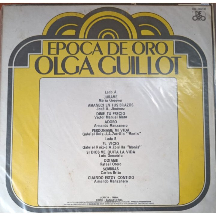 Olga Guillot - Epoca de Oro reverso
