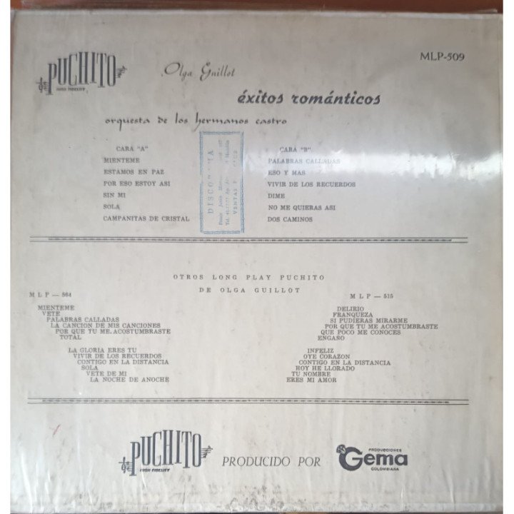 Olga Guillot - Exitos Romanticos reverso