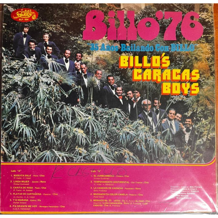 Billo's Carcacas Boys - Billo '76 reverso