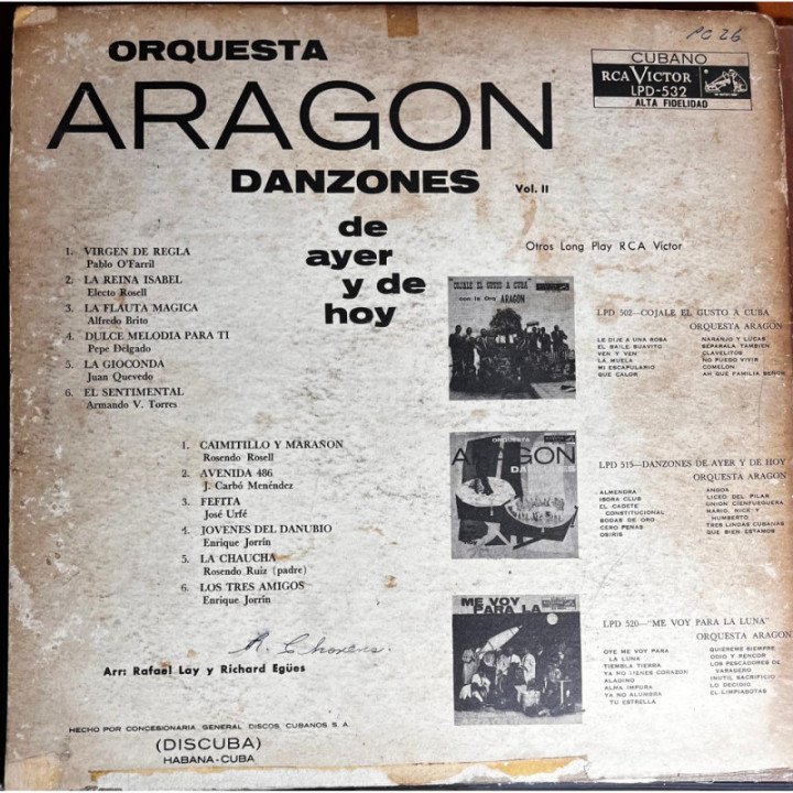 Orquesta Aragon - Danzones de Ayer Y Hoy reverso