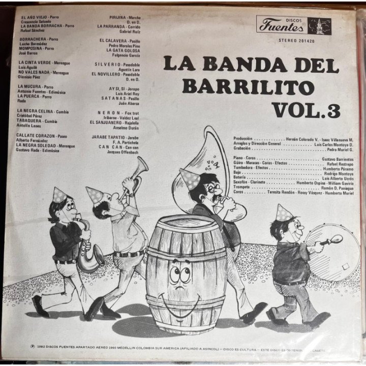 La Banda Del Barrilito - Noches de Taberna Vol.3 reverso