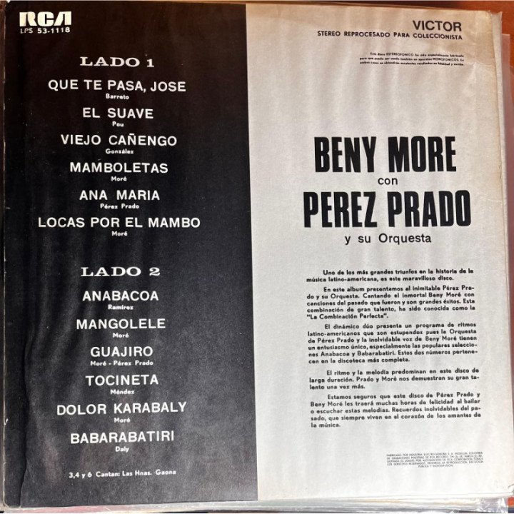 Beny More - Beny More y Perez Prado reverso
