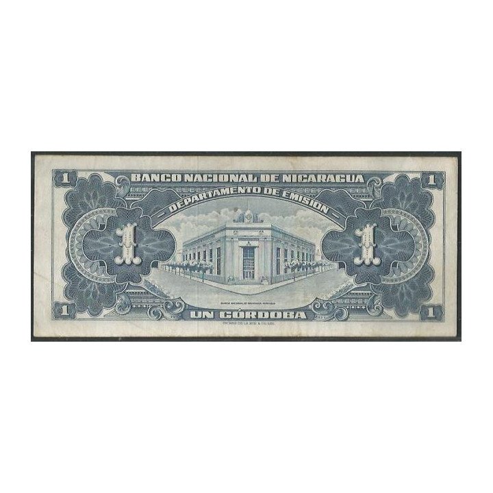 Nicaragua 1 Cordoba 1958 P99b reverso