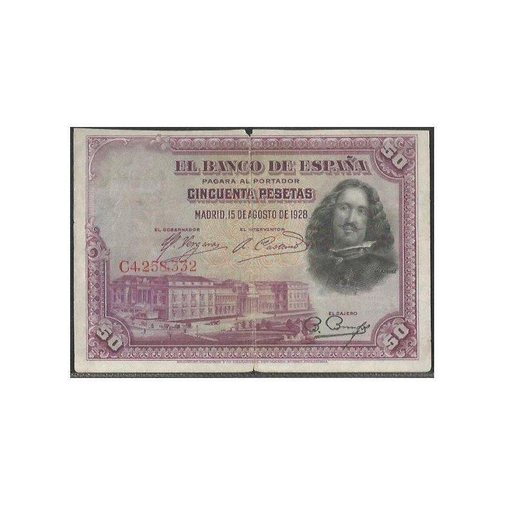 España 50 Pesetas 15 Ago 1928 P75b