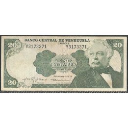 Venezuela 20 Bolivares 18 Sep 1979 Y 7 Dig P53c