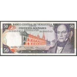 Venezuela 50 Bolivares 7 Jun 1977 H 7 Dig P54d
