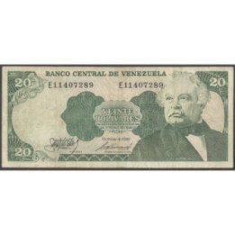 Venezuela 20 Bolivares 6 Oct 1981 E 8 Dig P63a