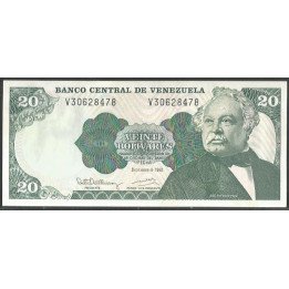 Venezuela 20 Bolivares 8 Dic 1992 V 8 Dig P63d