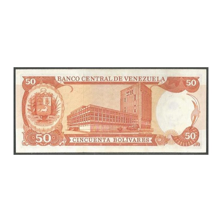 Venezuela 50 Bolivares 3 Nov 1988 T 8 Dig P65b reverso