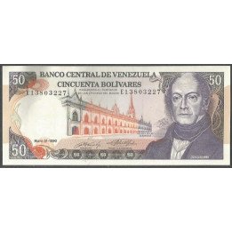 Venezuela 50 Bolivares 31 May 1990 E 8 Dig P65c