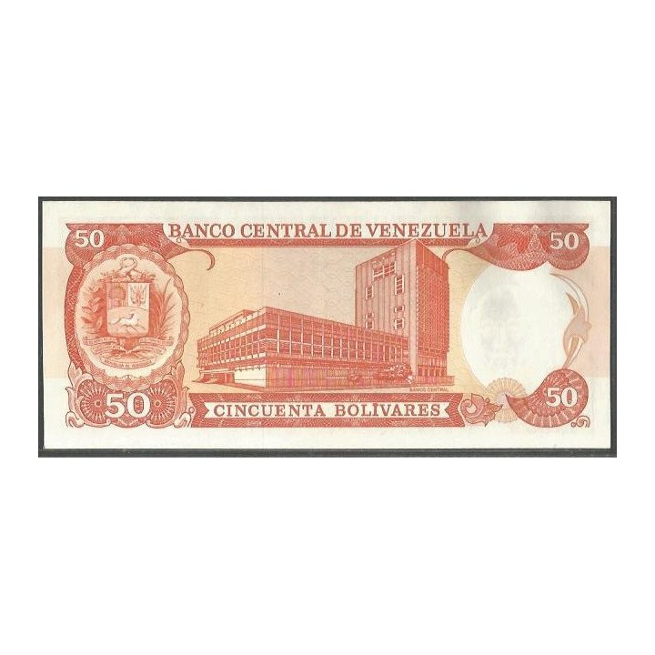 Venezuela 50 Bolivares 31 May 1990 E 8 Dig P65c reverso