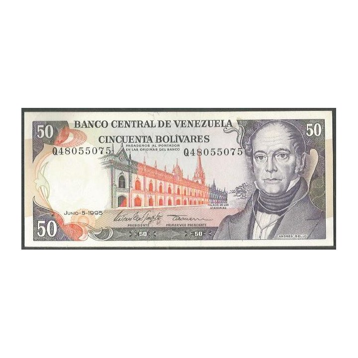 Venezuela 50 Bolivares 5 Jun 1995 Q 8 Dig P65e