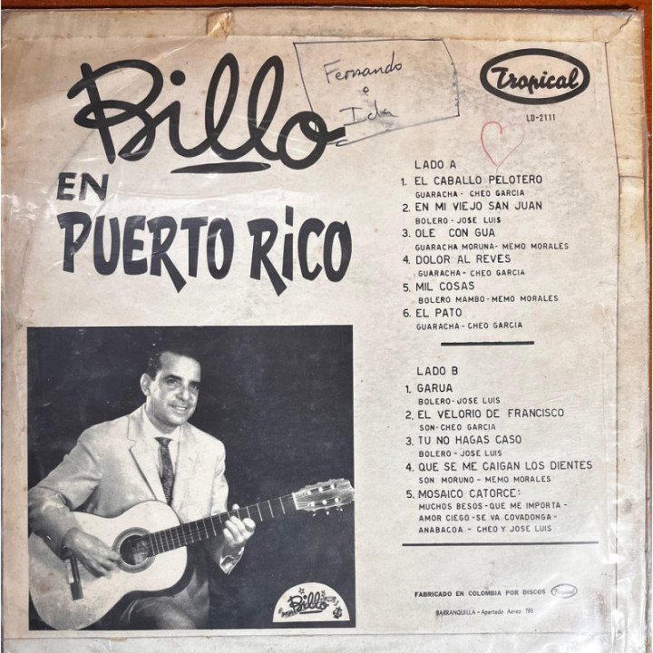 Billo's Caracas Boys - En Puerto Rico reverso