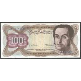 Venezuela 100 Bolivares 18 Sep 1979 X 8 Dig P55f
