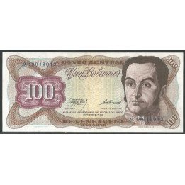 Venezuela 100 Bolivares 1 Sep 1981 M 8 Dig P55g