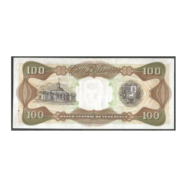 Venezuela 100 Bolivares 1 Sep 1981 R 8 Dig P55g reverso