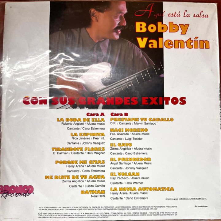 Bobby Valentin - Esta Aqui La Salsa reverso