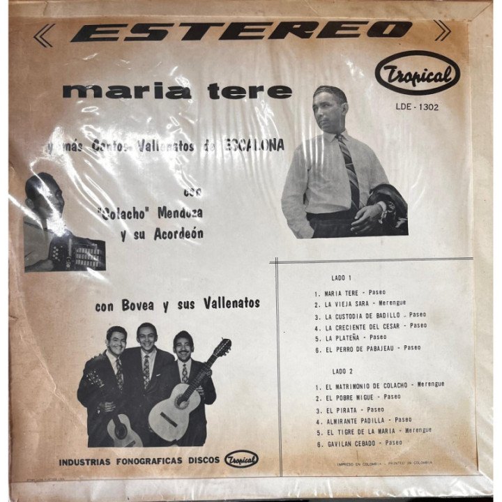 Maria Tere - Y mas cantos Vallenatos de Escalona reverso