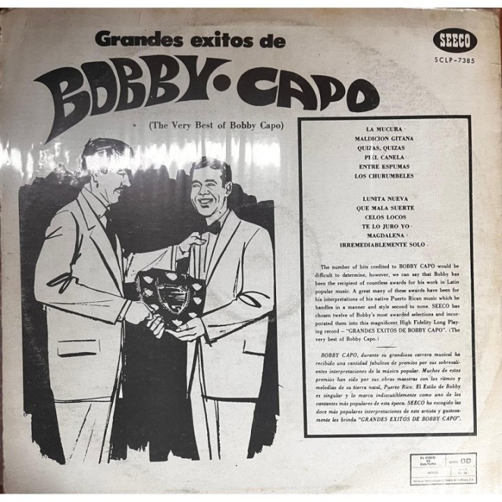 Bobby Capo - Grandes Exitos reverso