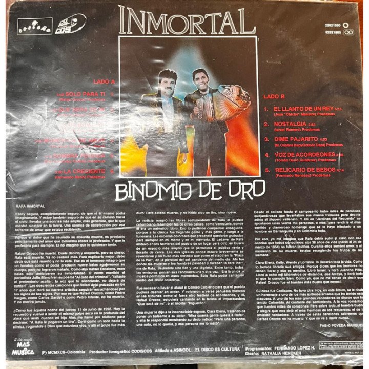 Binomio De Oro - Inmortal reverso