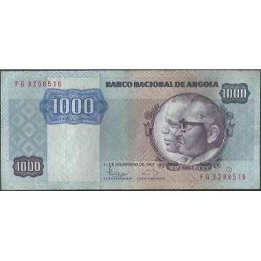Angola 1000 Kwanzas, 11 Nov 1987 P121b
