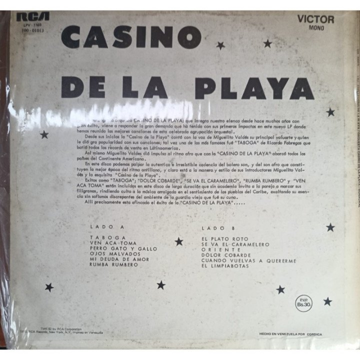 Casino de la Playa reverso
