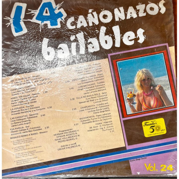 14 Cañonazos Bailables Vol. 24 - Colombia reverso