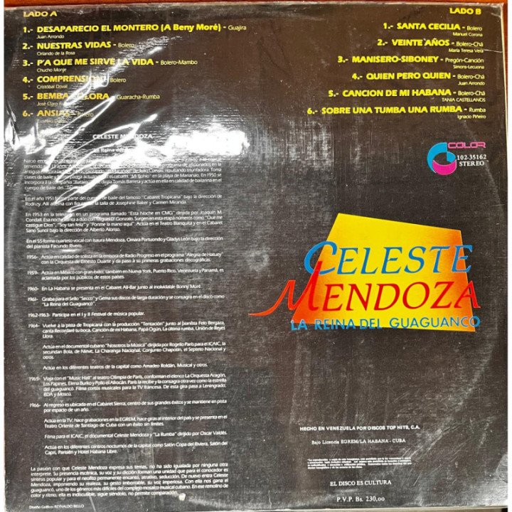 Celeste Mendoza - La Reina Del Guaguanco reverso