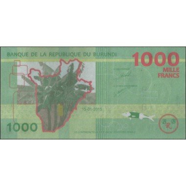 Burundi, 1000 Francs 1 Ene 2015 P51