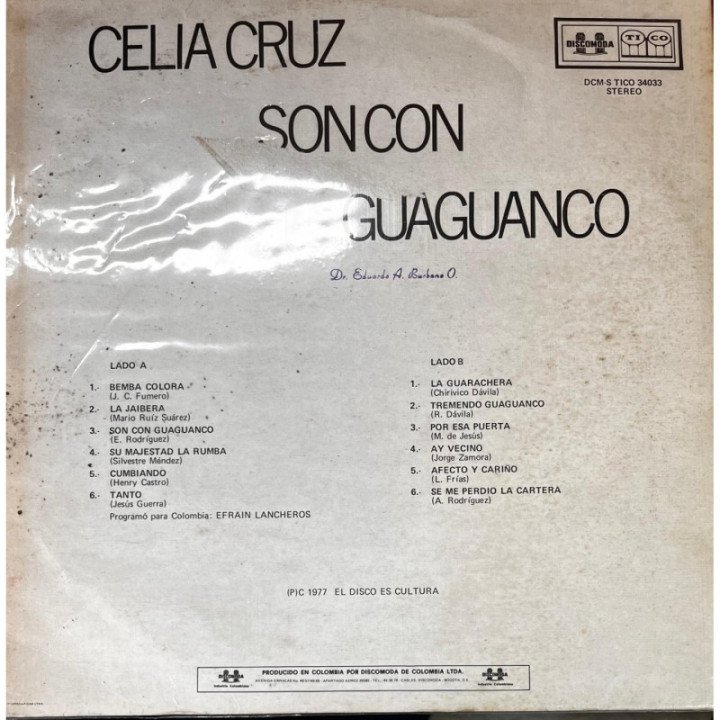 Celia Cruz - Son Con Guaguanco reverso