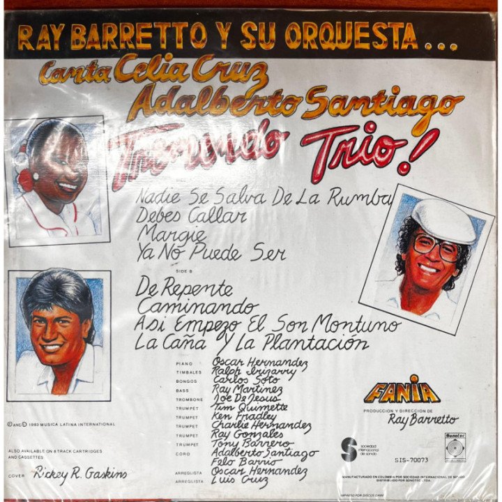 Ray Barreto y su Orquesta - Celia Ray y Adalberto - Tremendo Trio! reverso