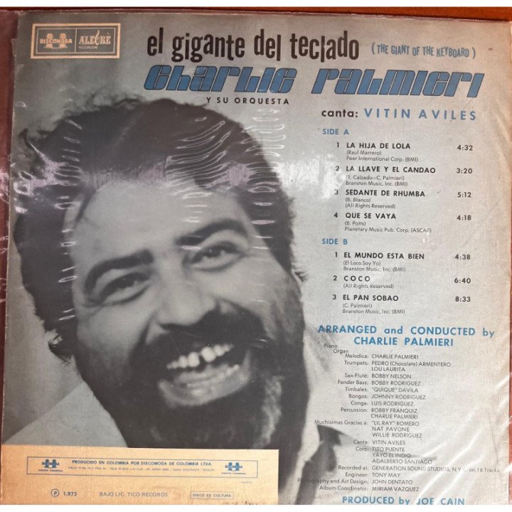 Charlie Palmieri - El Gigante Del Teclado reverso
