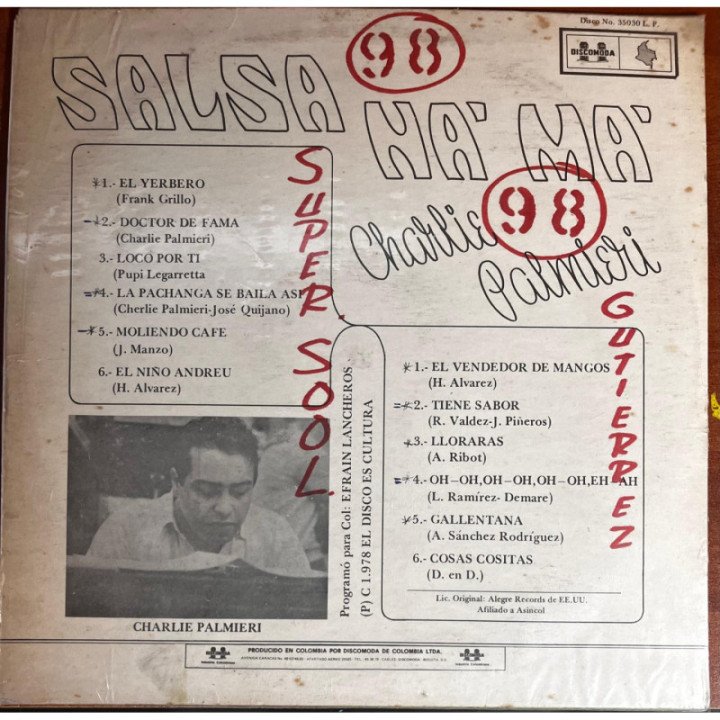 Charlie Palmieri Y Su Charanga '' La Duboney'' - Salsa na 'Ma' reverso