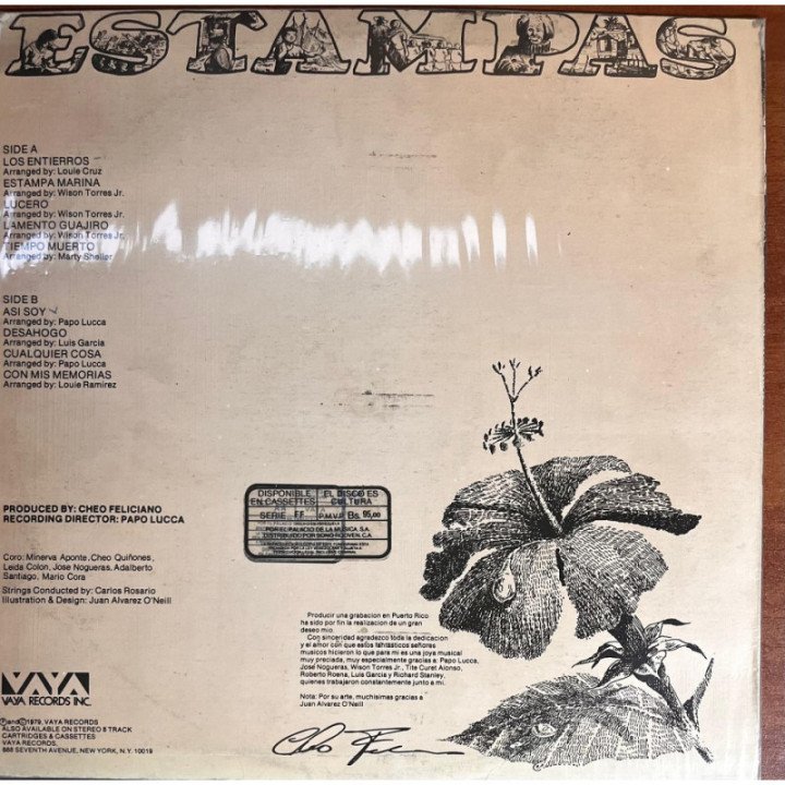 Cheo Feliciano - Estampas reverso