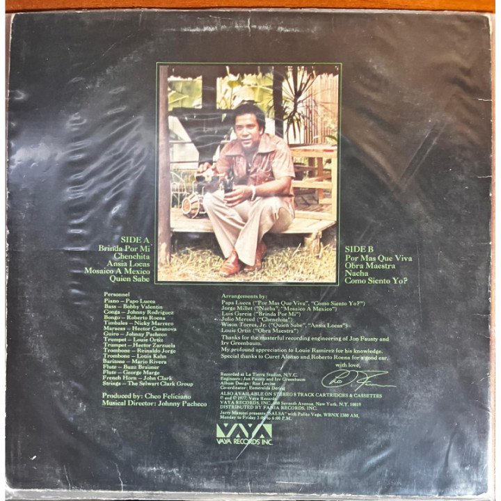 Cheo Feliciano - Mi Tierra Y Yo reverso