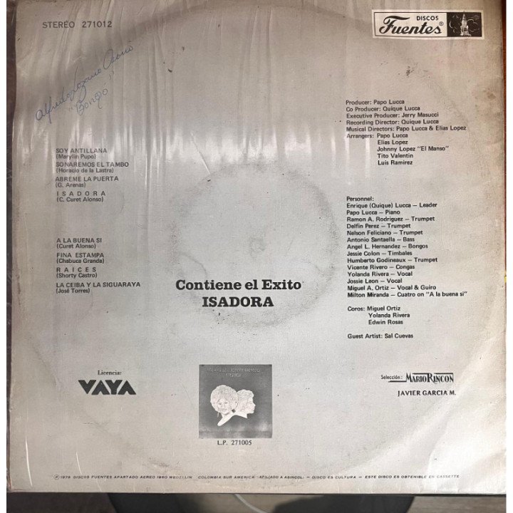 Celia Cruz Y La Sonora Ponceña - La Ceiba reverso
