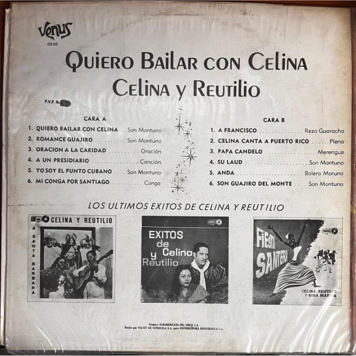 Celina y Retulio - Quiero Bailar Con Celina reverso