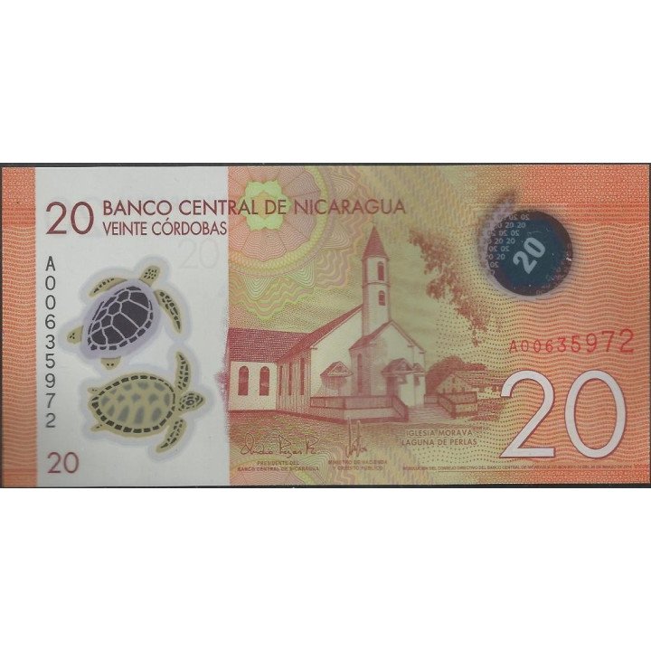Nicaragua 20 Cordobas 26 Mar 2014 P210a