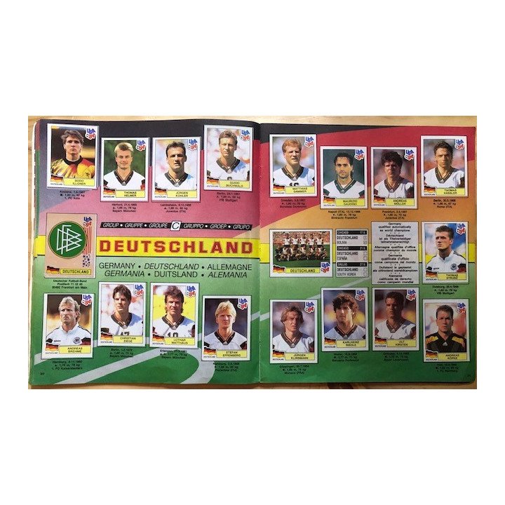 Futbol - Mundial Usa 1994 Panini reverso