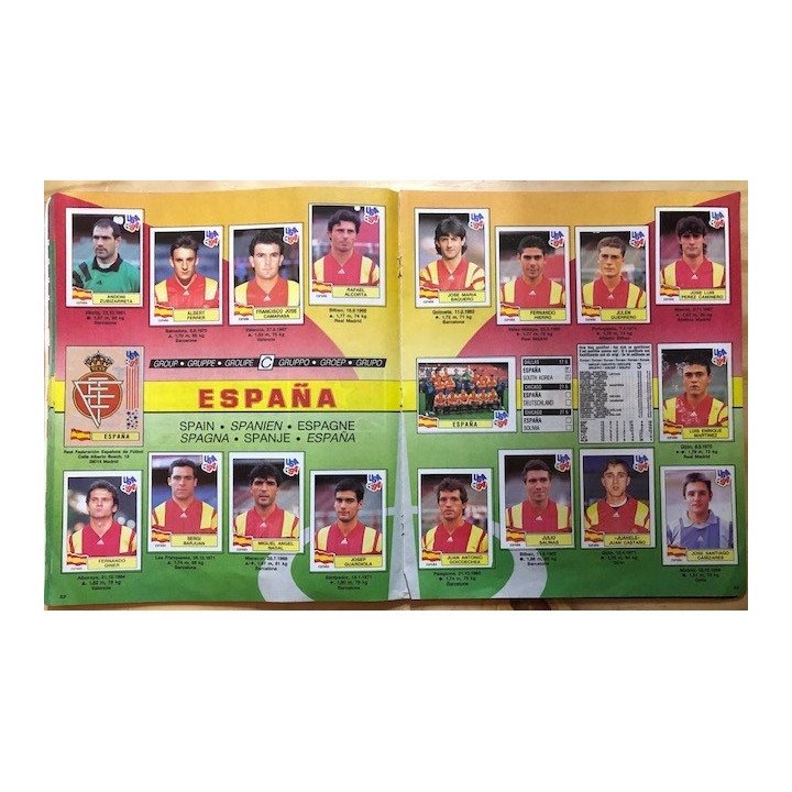 Futbol - Mundial Usa 1994 Panini reverso