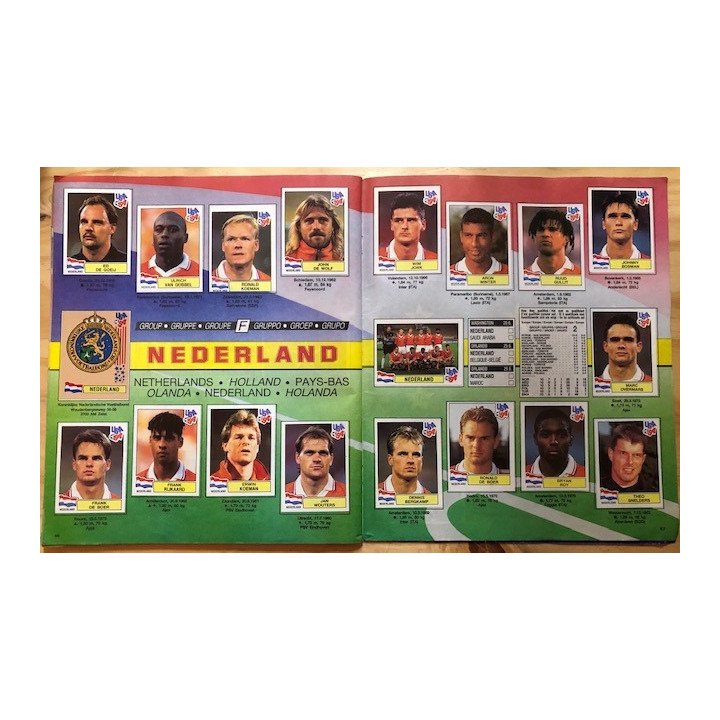 Futbol - Mundial Usa 1994 Panini reverso