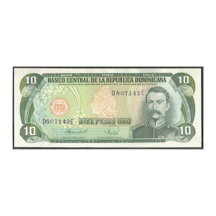 Rep. Dominicana 10 Pesos 1988 P119c