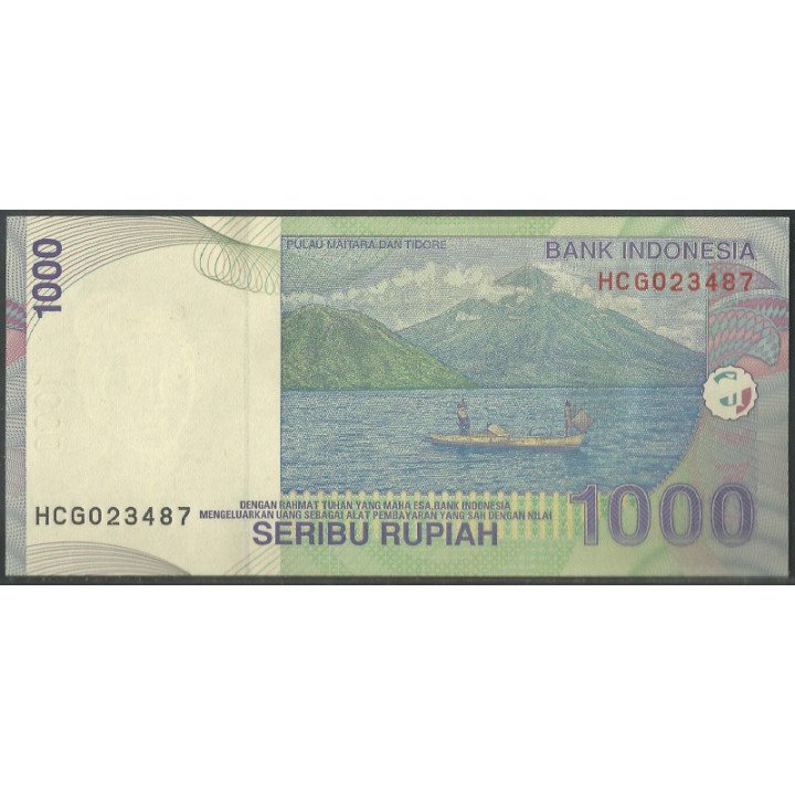 Indonesia 1.000 Rupias 2000 P141a reverso