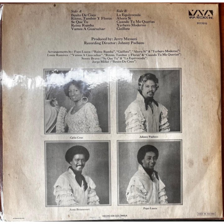 Celia Johnny Justo & Papo - Recordando El Ayer reverso