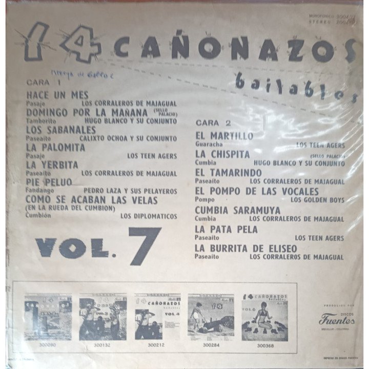 14 Cañonazos Bailables - Vol. 7 reverso