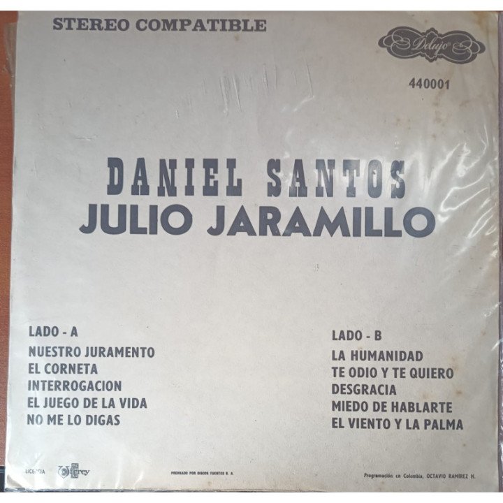 Daniel Santos y Julio Jaramillo - Recordando Exitos reverso